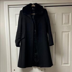 Collection Fifty Nine Pure Camel Hair Black Coat size 4